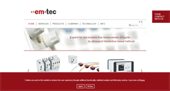 Desktop Screenshot of em-tec.com
